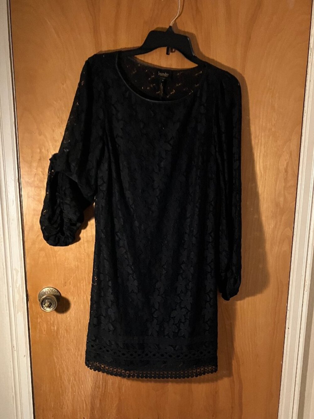 Laundry by Shelli Segal black stretch lace dress size 8